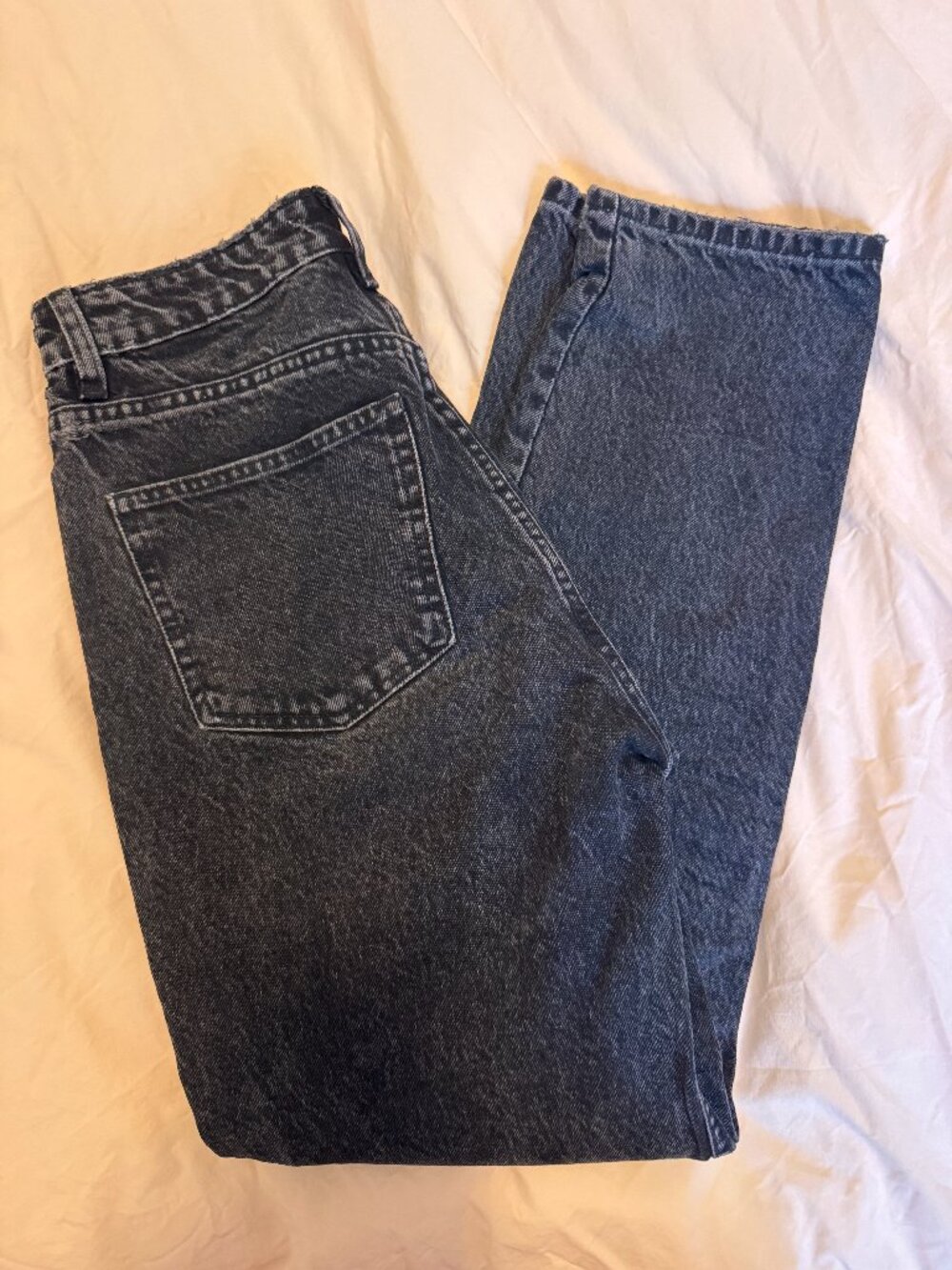 Zara mom jeans black straight size 4
